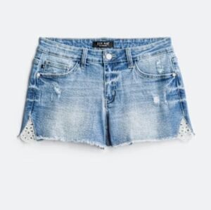 Judy Blue Mila Mid Rise Crochet Detailed Short